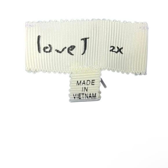 Love J Short Sleeve White Rib Knit Top 2X NWT - Picture 4 of 5